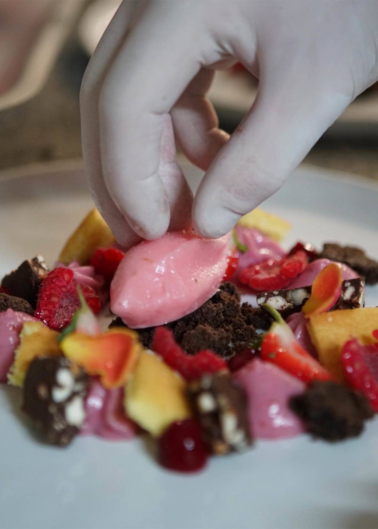 Un dessert aux notes délicates de roses